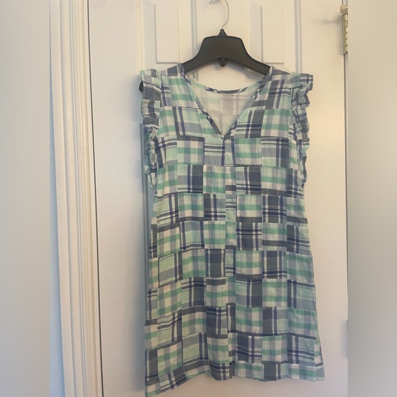 Vineyard Vines Checkered Girls Dress Sz 8 - Picture 1 of 3